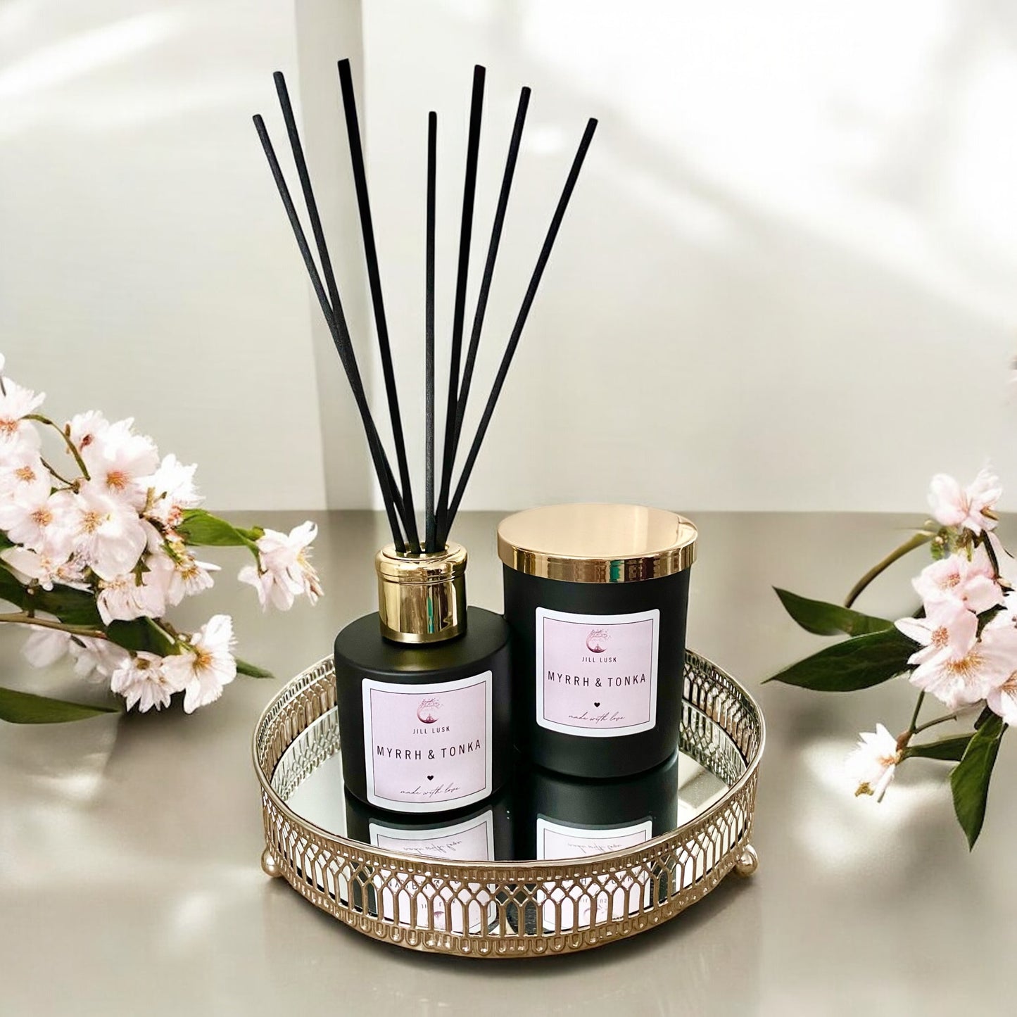 Candle & Diffuser Gift Box - Black Candle & Black Diffuser