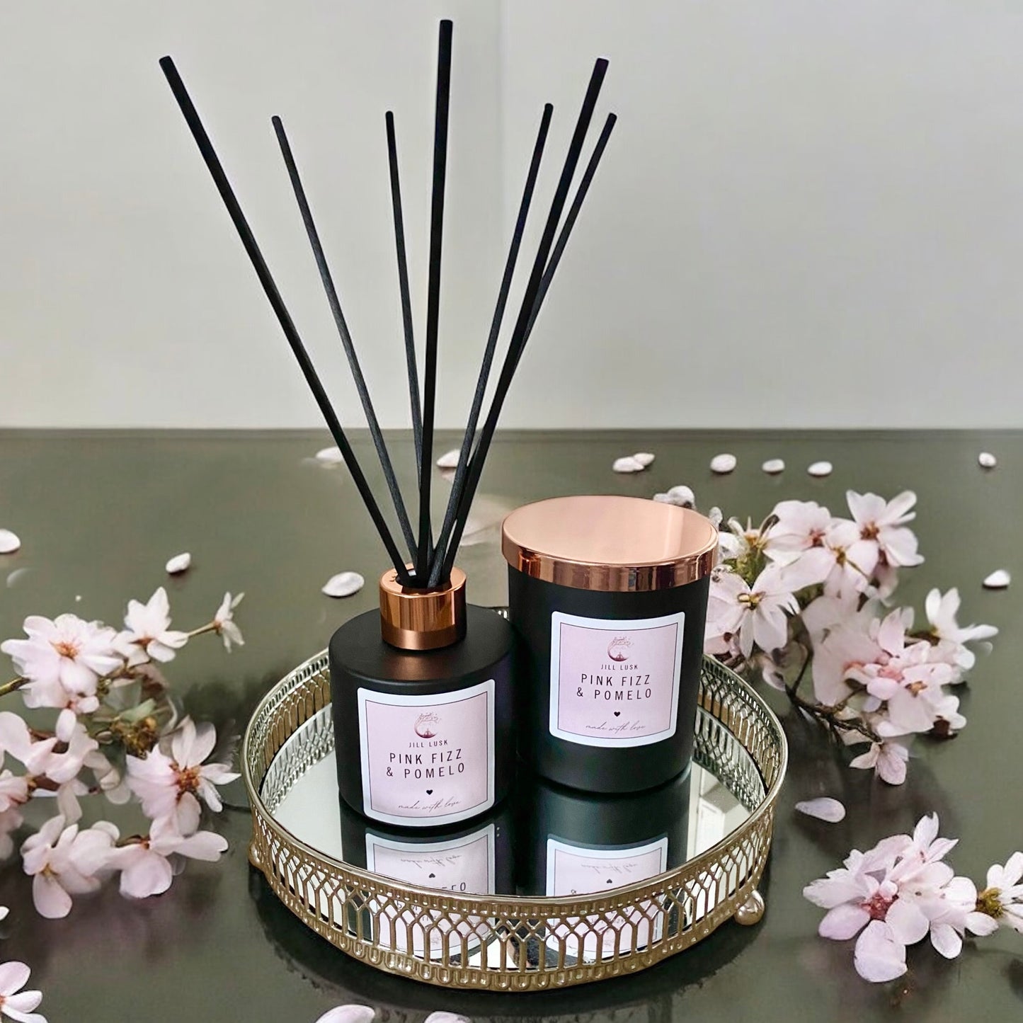 Candle & Diffuser Gift Box - Black Candle & Black Diffuser